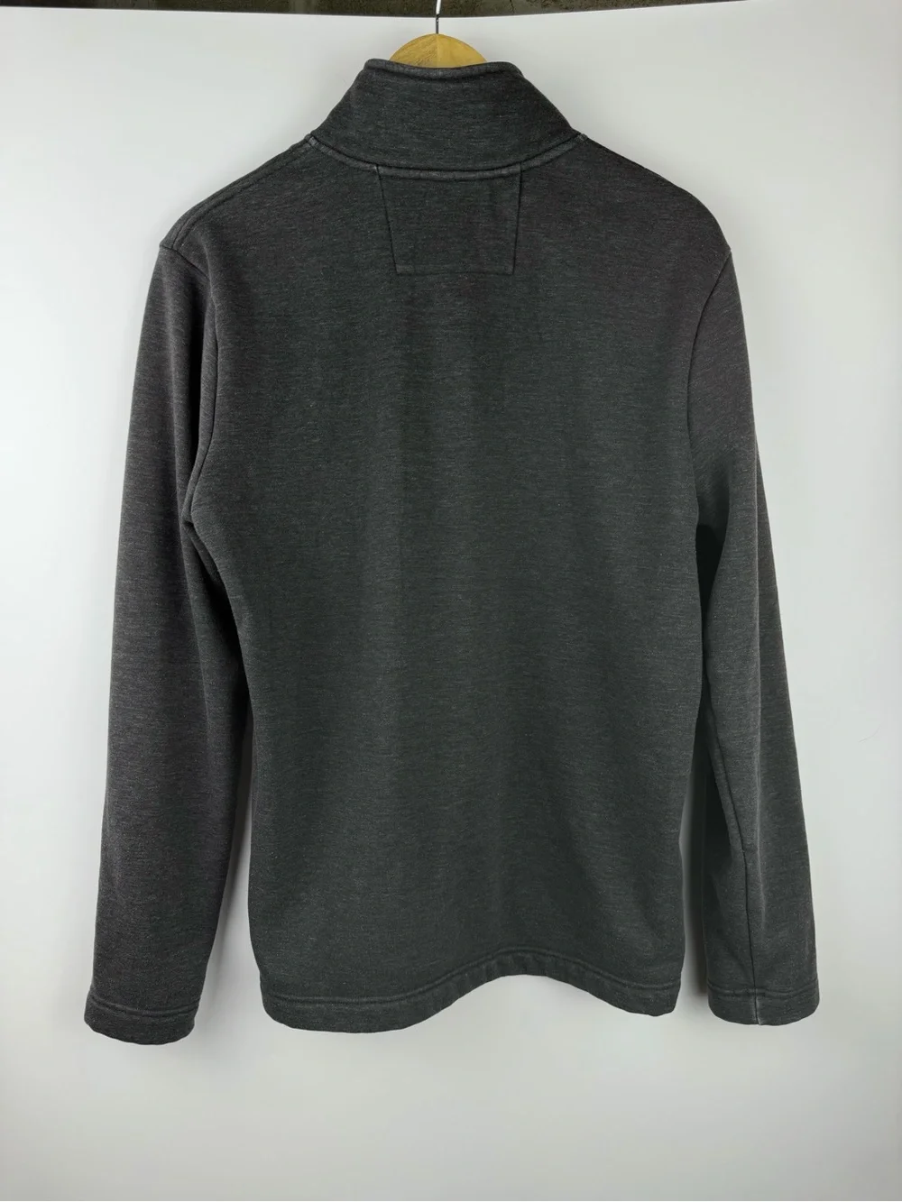Banana Republic Grey Snap Collar Fleece Lined Pullover Sweatshirt Men’s Sz M